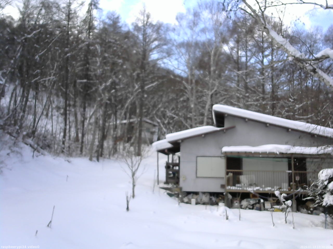 長野県菅平高原 ゆたか山荘 西側(坂上) 2026/01/13 13:30