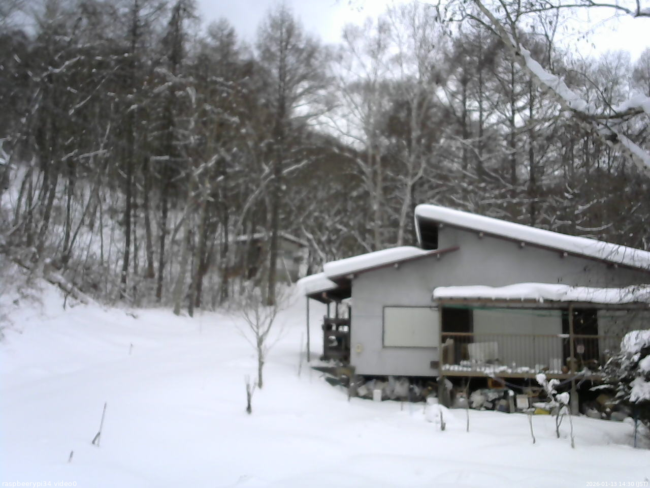 長野県菅平高原 ゆたか山荘 西側(坂上) 2026/01/13 14:30