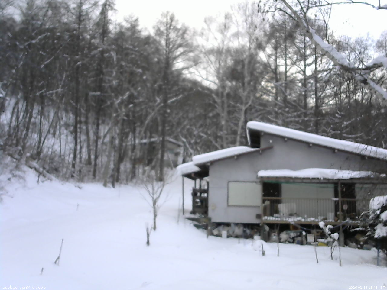 長野県菅平高原 ゆたか山荘 西側(坂上) 2026/01/13 15:45