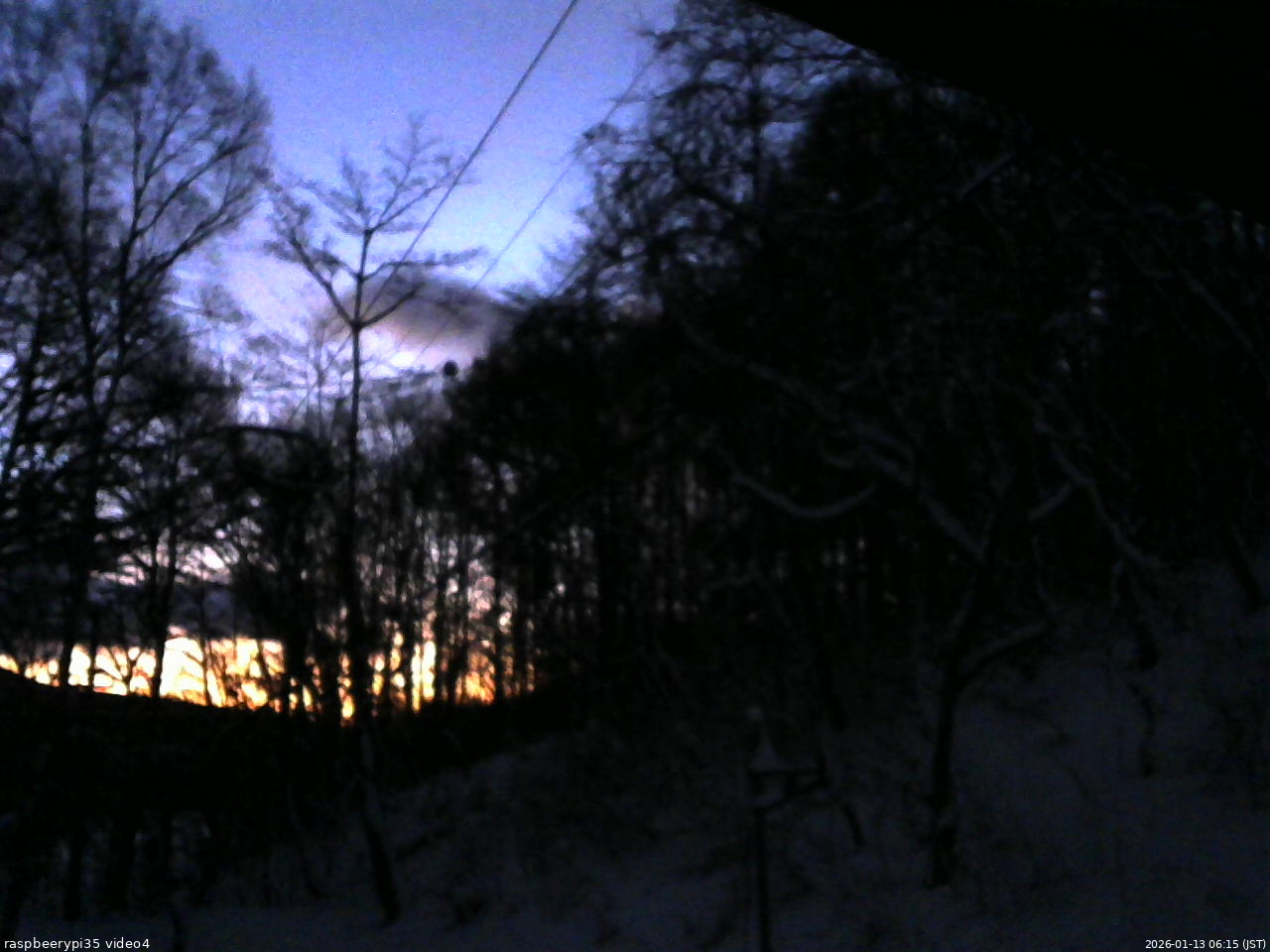 長野県菅平高原 ゆたか山荘 東側上空 2026/01/13 06:15