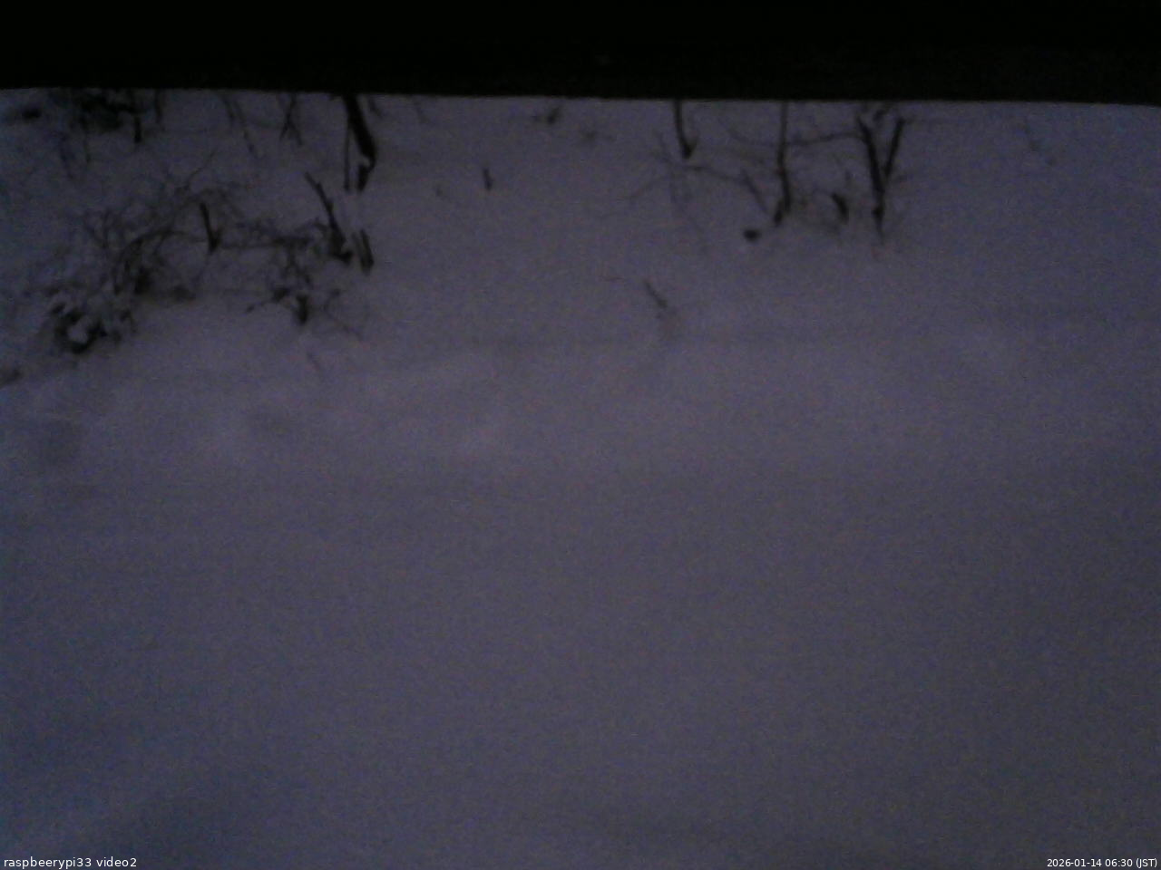 長野県菅平高原 ゆたか山荘 南側 2026/01/14 06:30