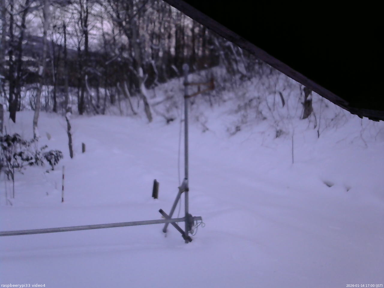 長野県菅平高原 ゆたか山荘 東側(坂下) 2026/01/14 17:00