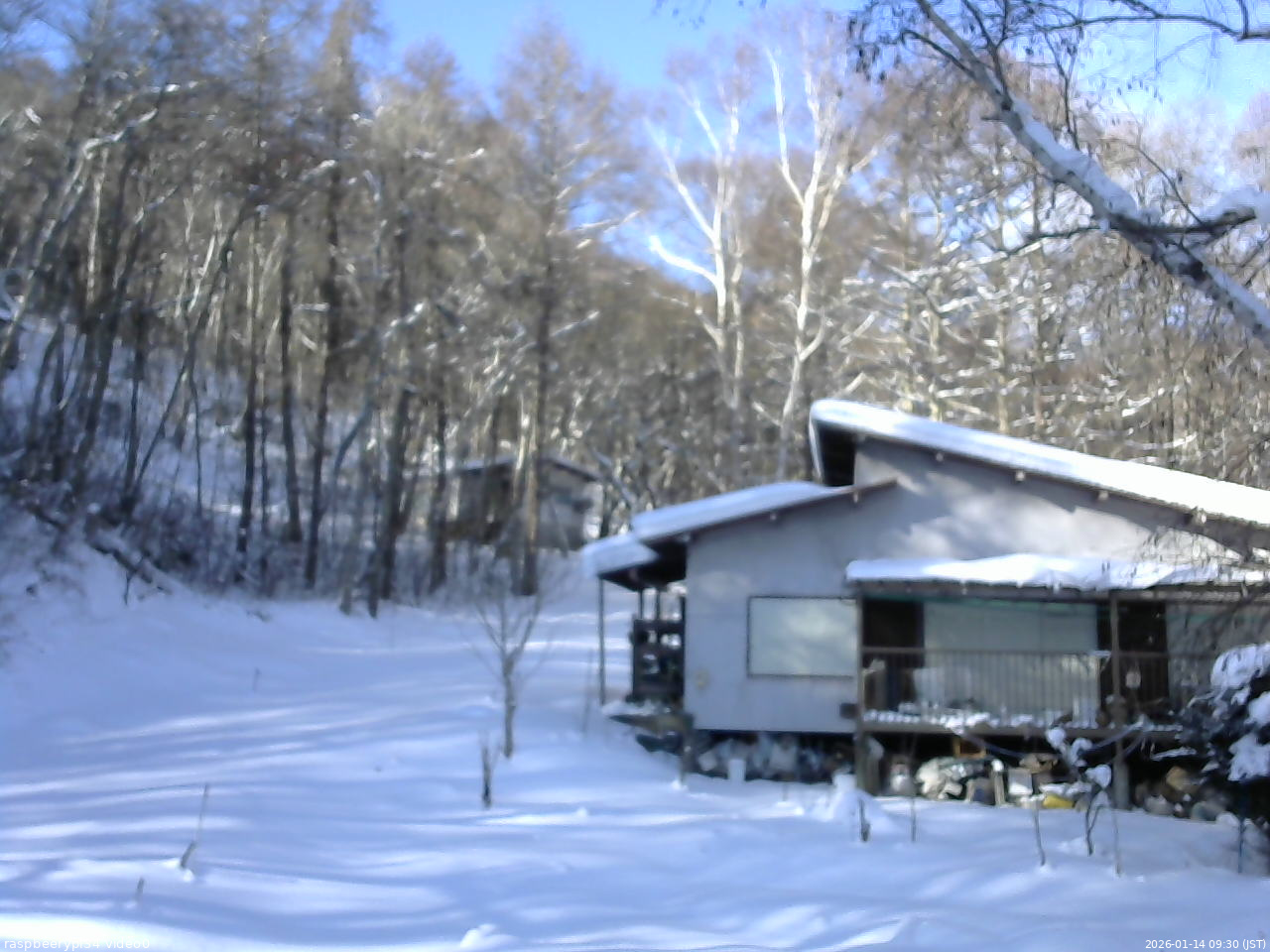 長野県菅平高原 ゆたか山荘 西側(坂上) 2026/01/14 09:30