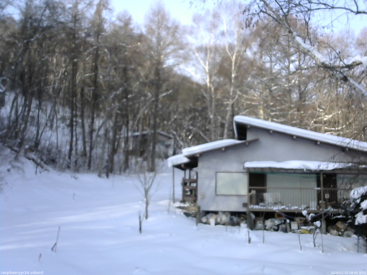長野県菅平高原 ゆたか山荘 西側(坂上) 2026/01/15 08:45