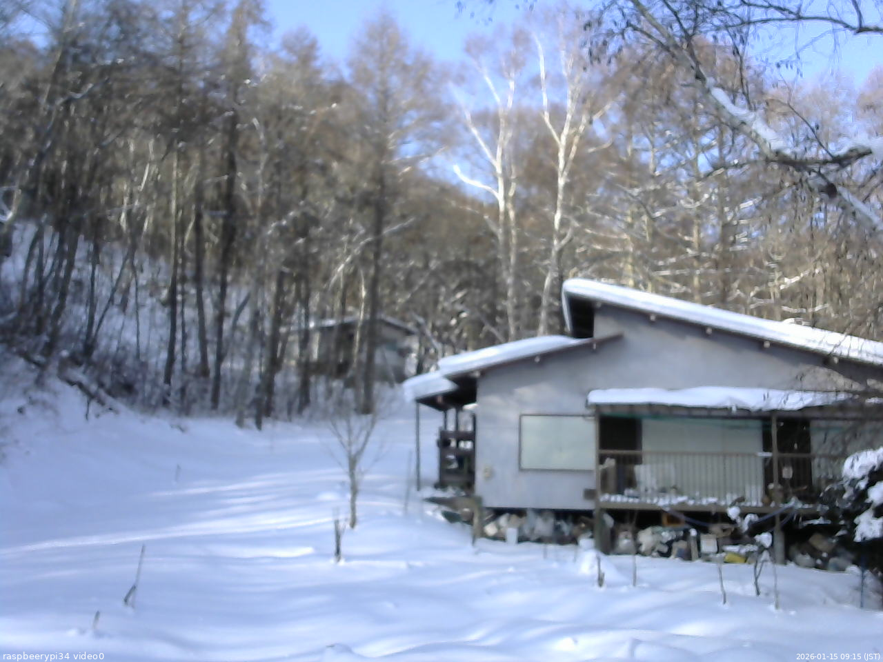 長野県菅平高原 ゆたか山荘 西側(坂上) 2026/01/15 09:15