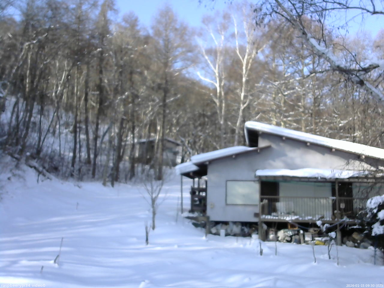 長野県菅平高原 ゆたか山荘 西側(坂上) 2026/01/15 09:30