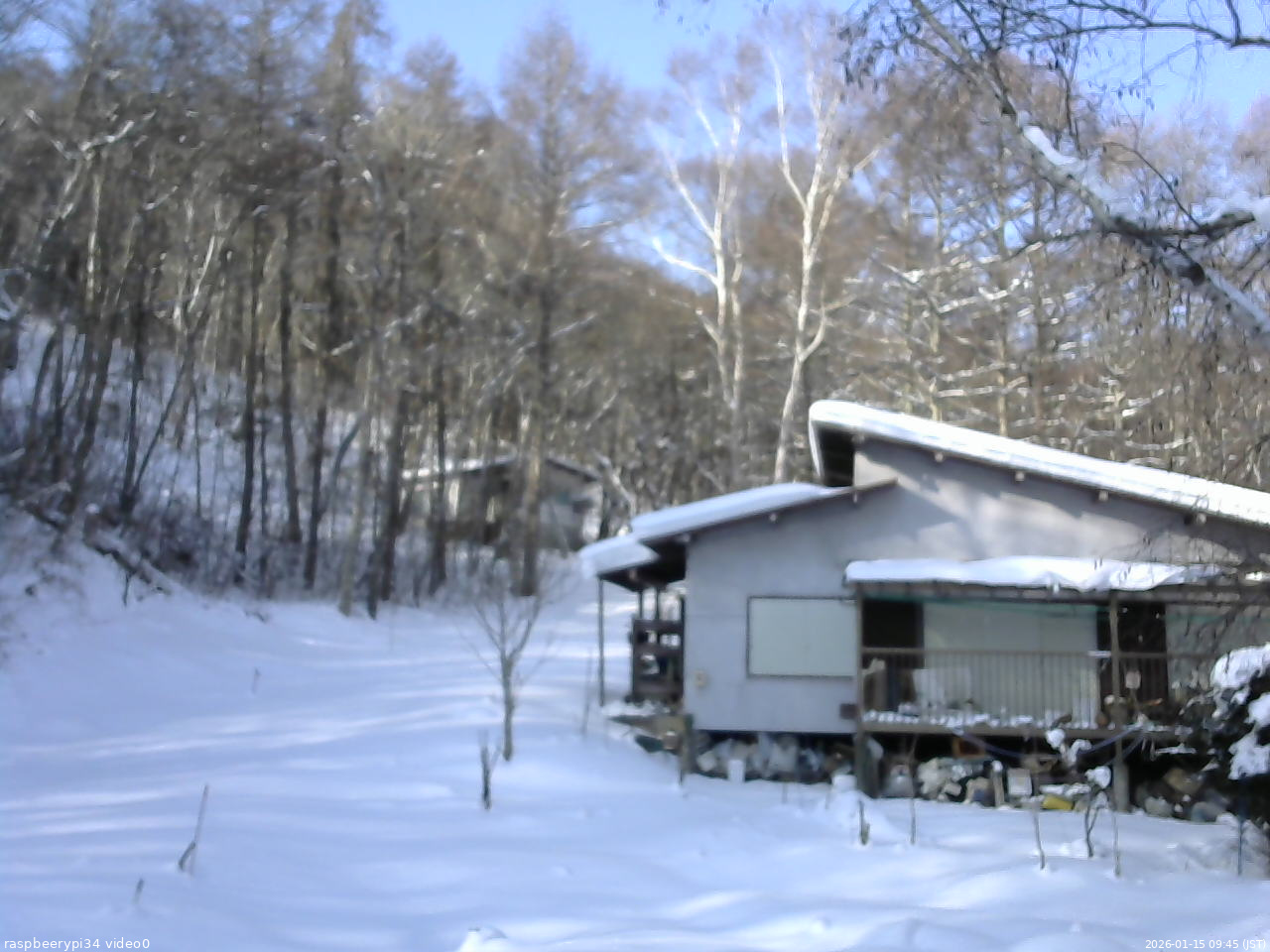 長野県菅平高原 ゆたか山荘 西側(坂上) 2026/01/15 09:45