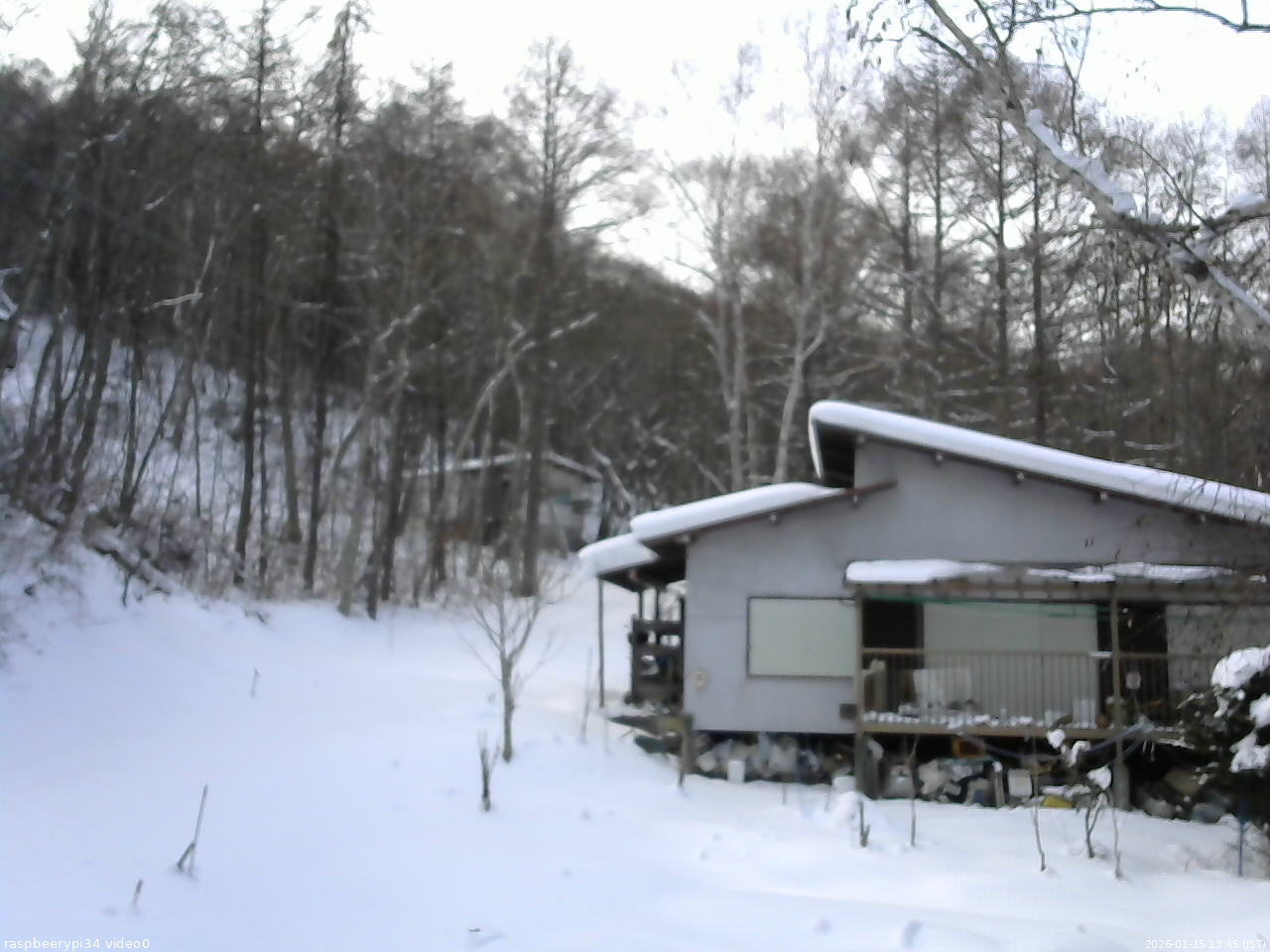 長野県菅平高原 ゆたか山荘 西側(坂上) 2026/01/15 13:45