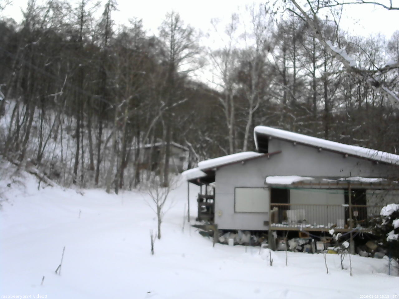 長野県菅平高原 ゆたか山荘 西側(坂上) 2026/01/15 15:15