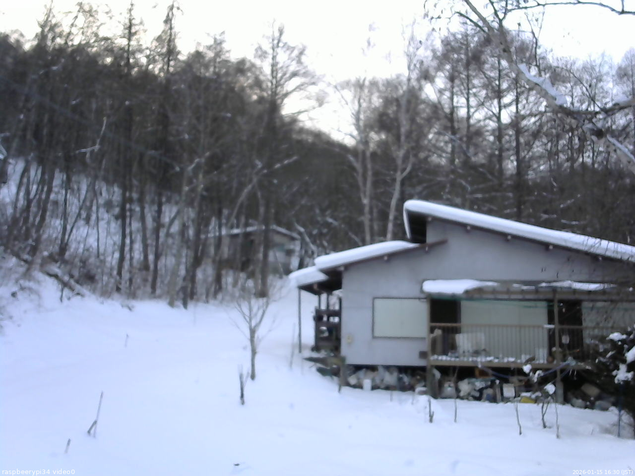 長野県菅平高原 ゆたか山荘 西側(坂上) 2026/01/15 16:30