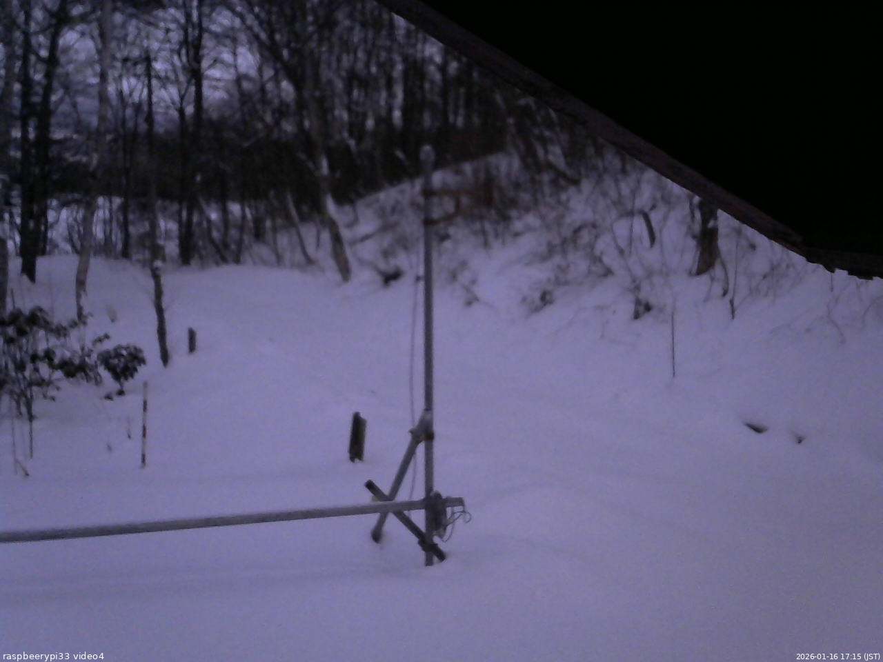 長野県菅平高原 ゆたか山荘 東側(坂下) 2026/01/16 17:15