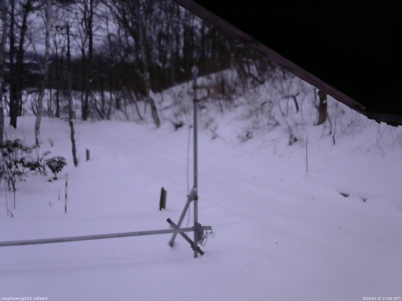 長野県菅平高原 ゆたか山荘 東側(坂下) 2026/01/17 17:00