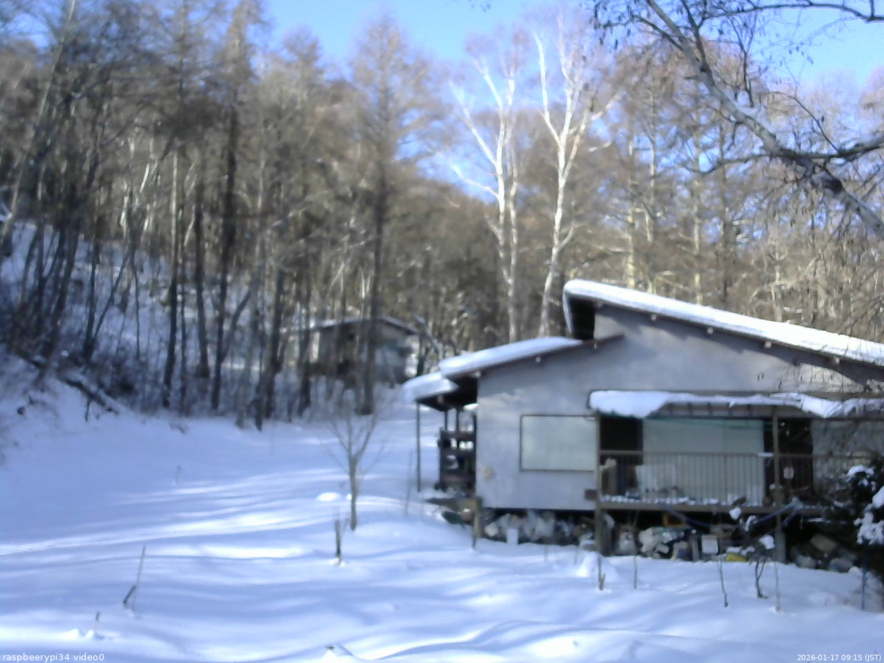 長野県菅平高原 ゆたか山荘 西側(坂上) 2026/01/17 09:15