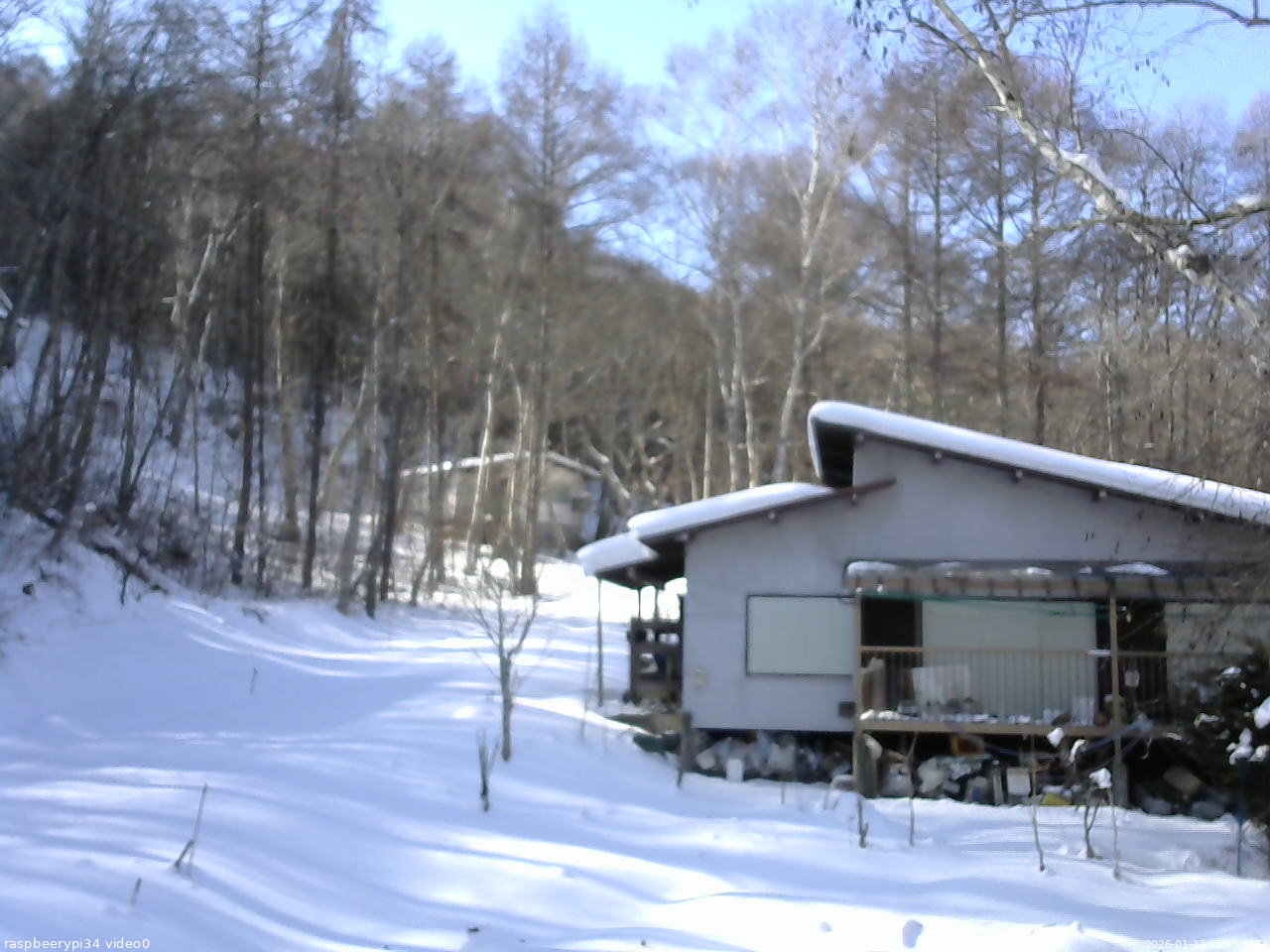 長野県菅平高原 ゆたか山荘 西側(坂上) 2026/01/17 12:45