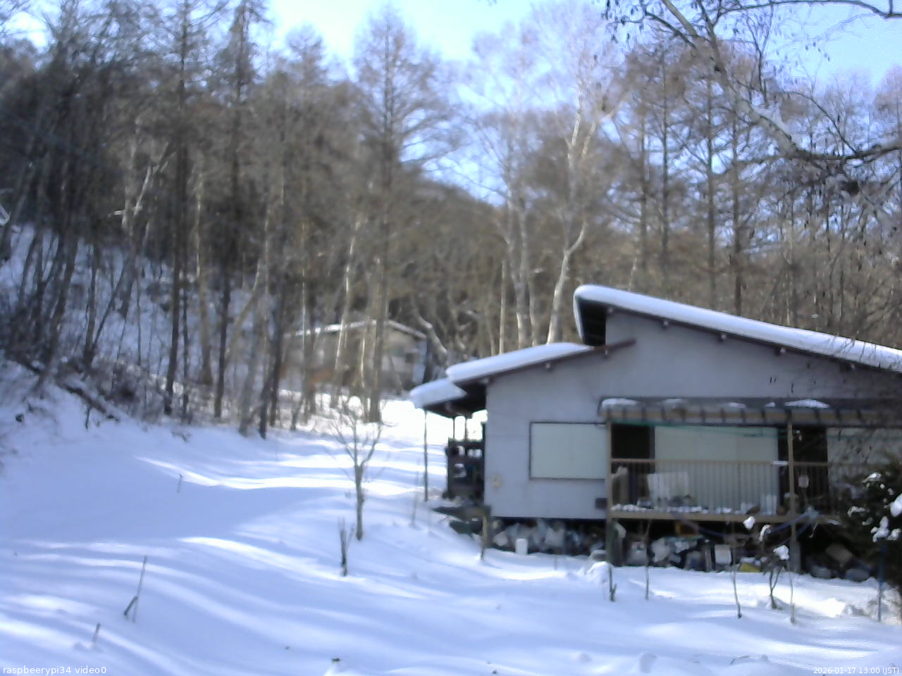 長野県菅平高原 ゆたか山荘 西側(坂上) 2026/01/17 13:00