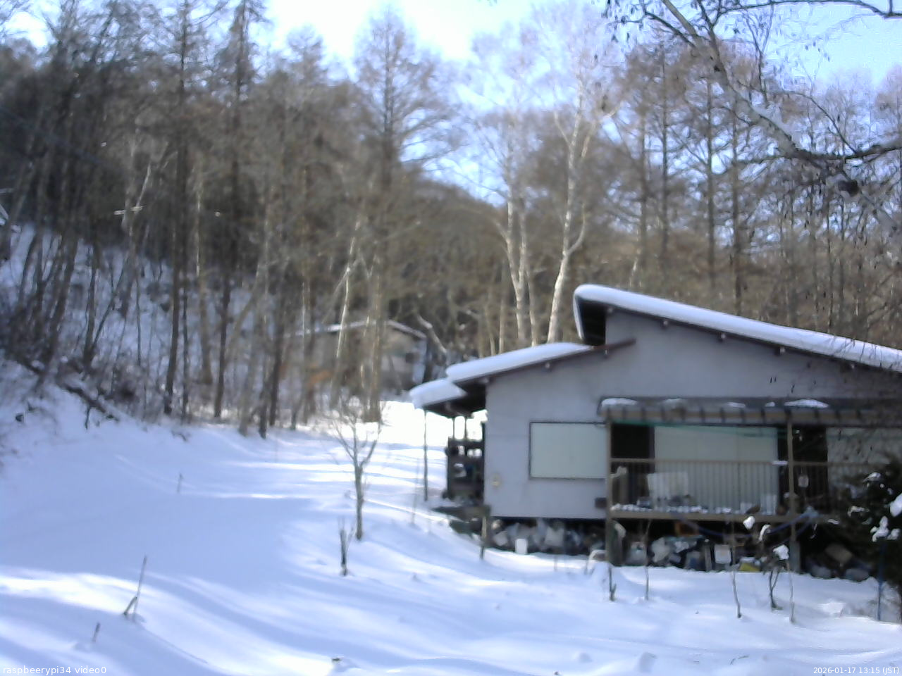 長野県菅平高原 ゆたか山荘 西側(坂上) 2026/01/17 13:15