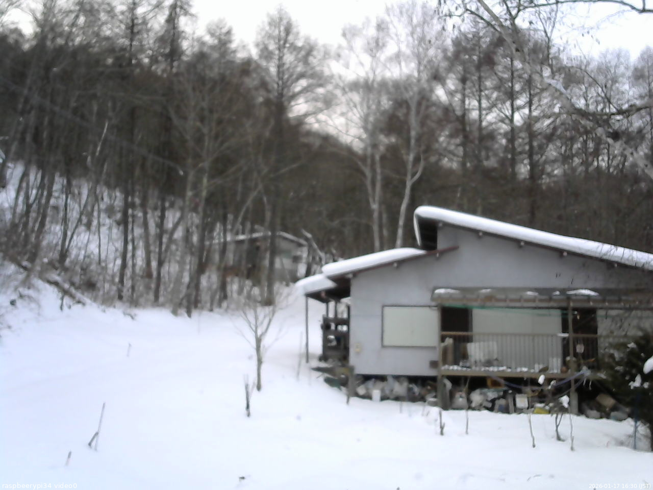 長野県菅平高原 ゆたか山荘 西側(坂上) 2026/01/17 16:30