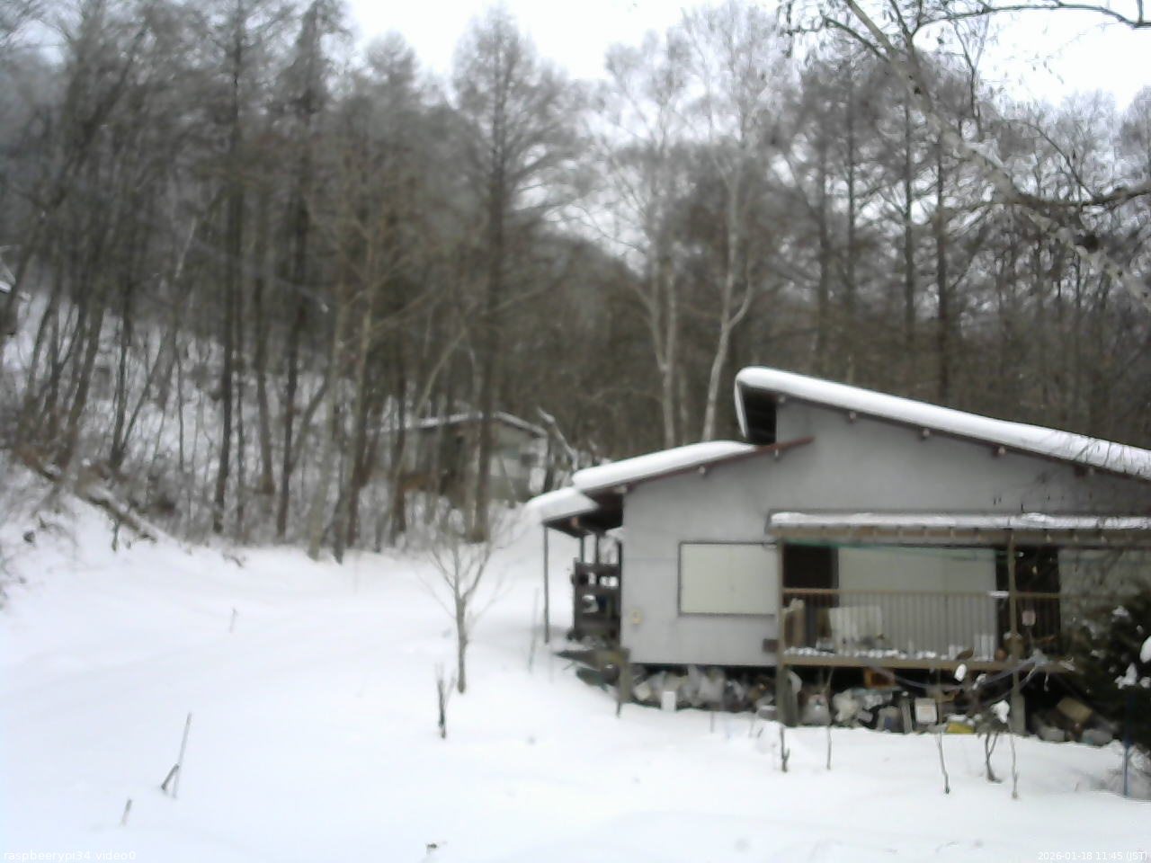 長野県菅平高原 ゆたか山荘 西側(坂上) 2026/01/18 11:45