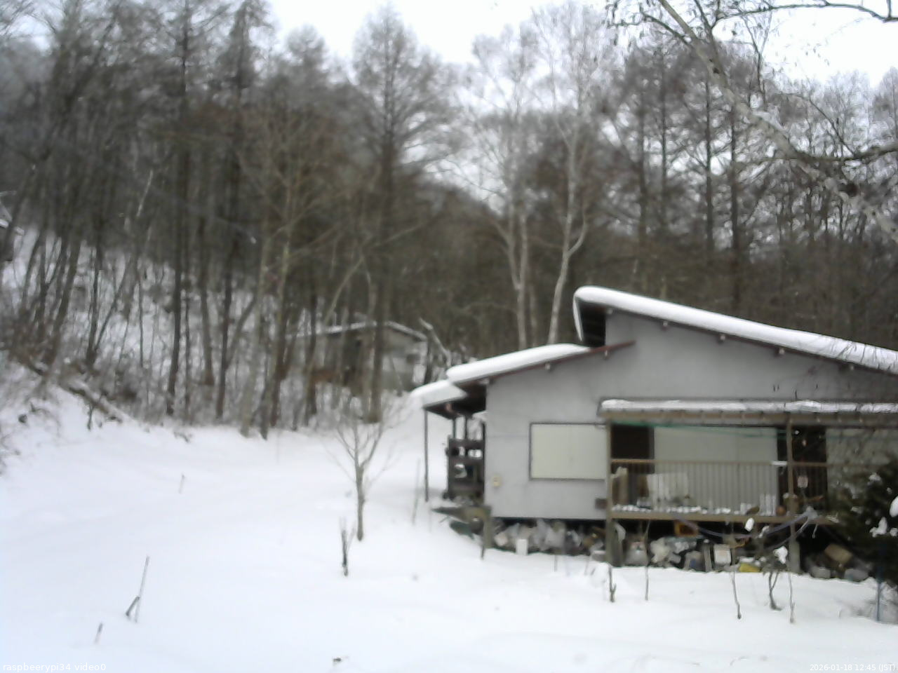 長野県菅平高原 ゆたか山荘 西側(坂上) 2026/01/18 12:45