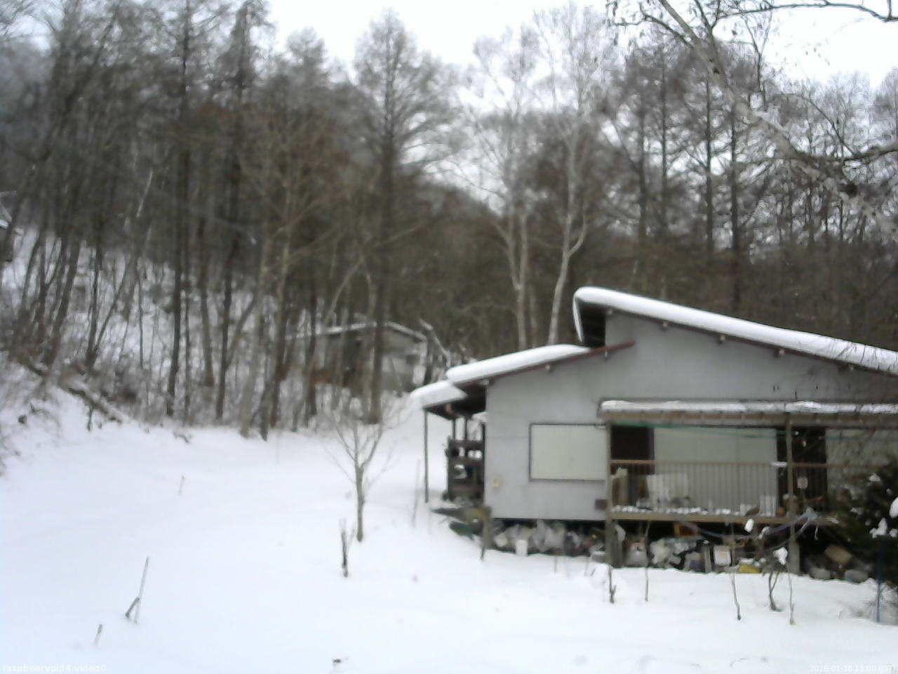 長野県菅平高原 ゆたか山荘 西側(坂上) 2026/01/18 13:00