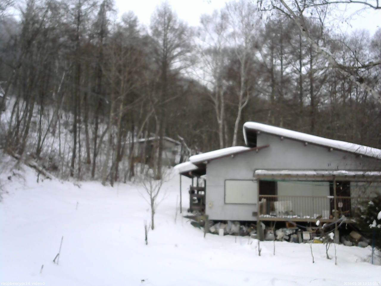 長野県菅平高原 ゆたか山荘 西側(坂上) 2026/01/18 13:15