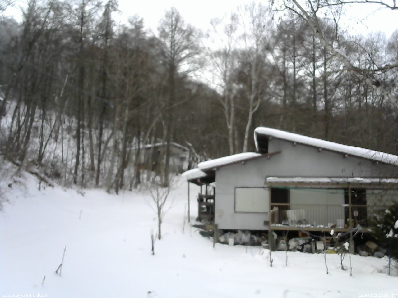 長野県菅平高原 ゆたか山荘 西側(坂上) 2026/01/18 13:30