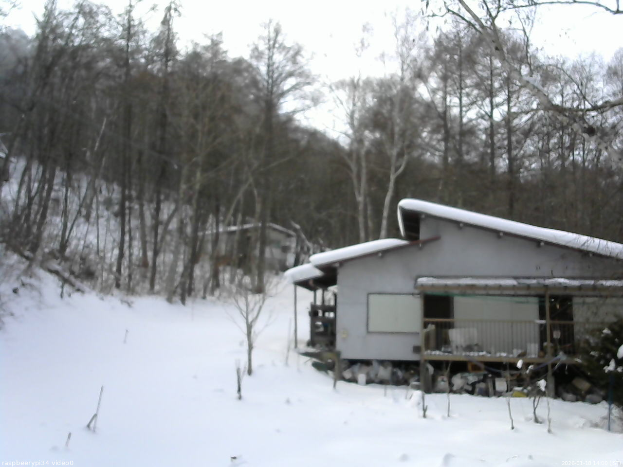 長野県菅平高原 ゆたか山荘 西側(坂上) 2026/01/18 14:00