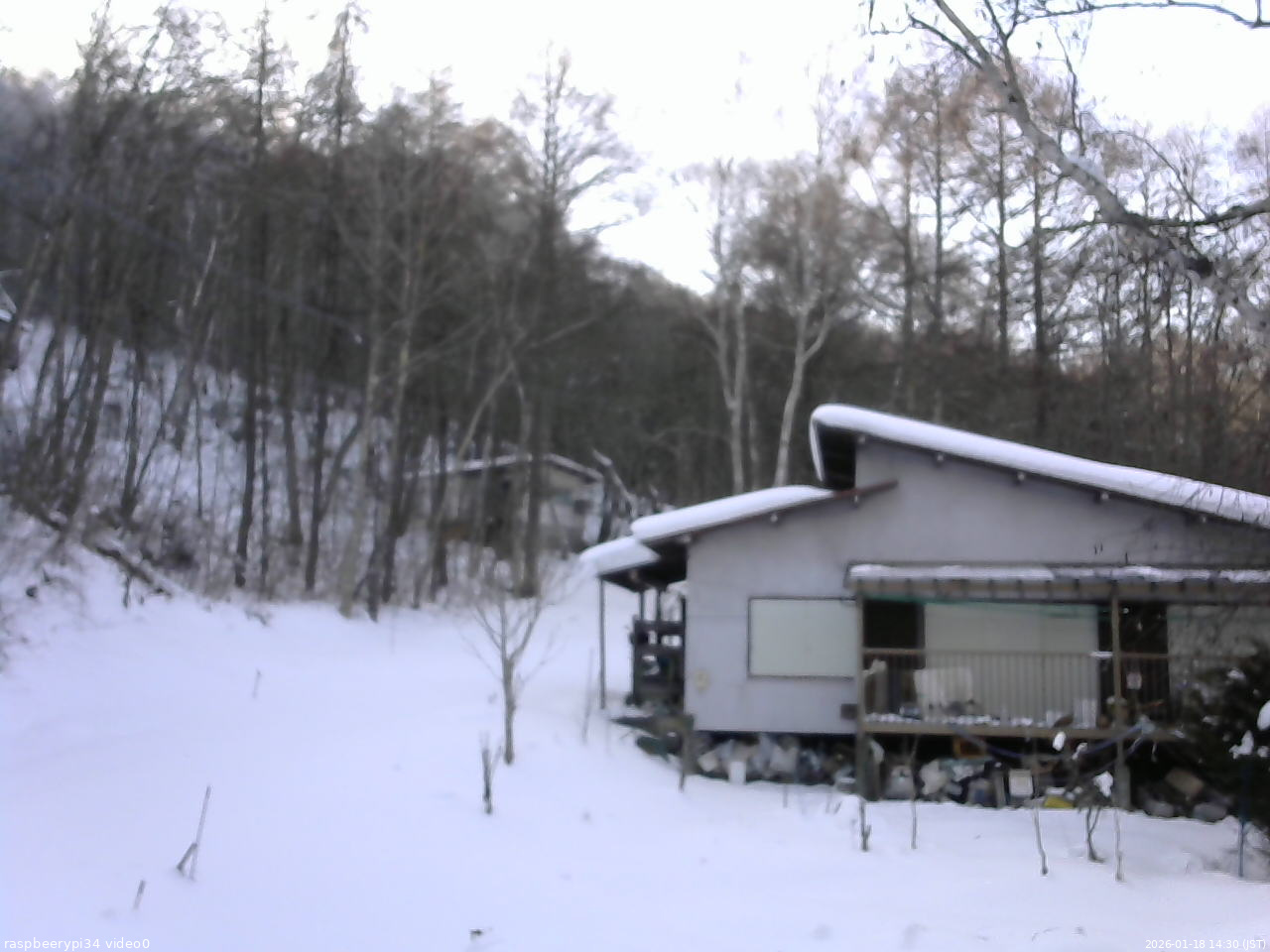長野県菅平高原 ゆたか山荘 西側(坂上) 2026/01/18 14:30