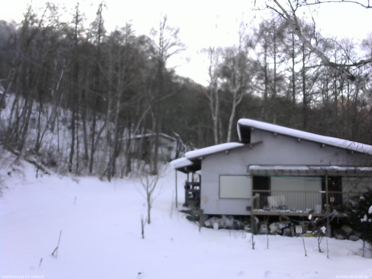 長野県菅平高原 ゆたか山荘 西側(坂上) 2026/01/18 15:00