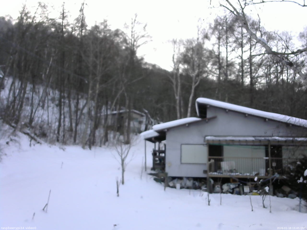 長野県菅平高原 ゆたか山荘 西側(坂上) 2026/01/18 15:45
