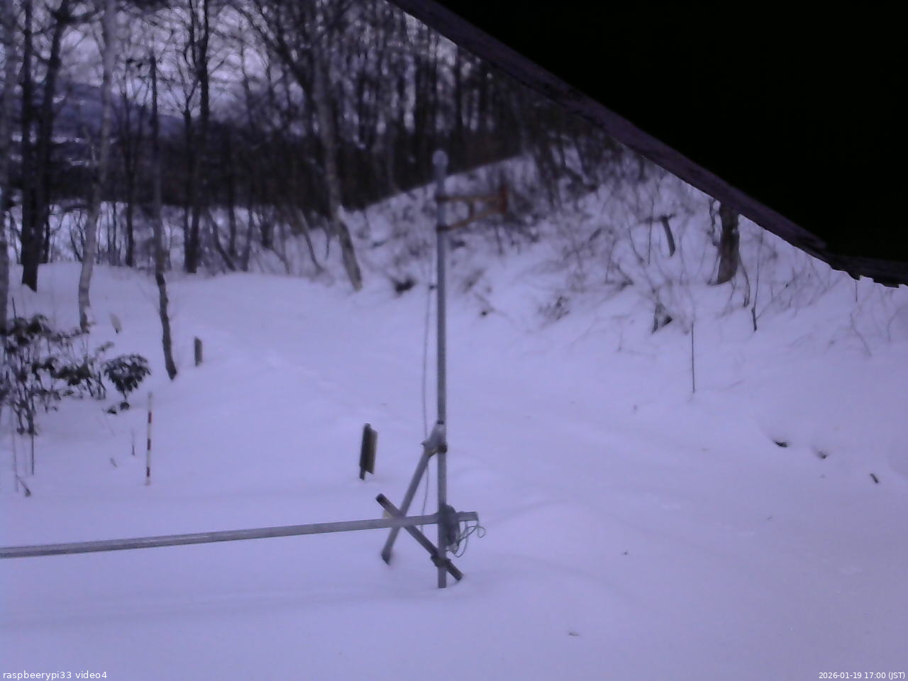 長野県菅平高原 ゆたか山荘 東側(坂下) 2026/01/19 17:00