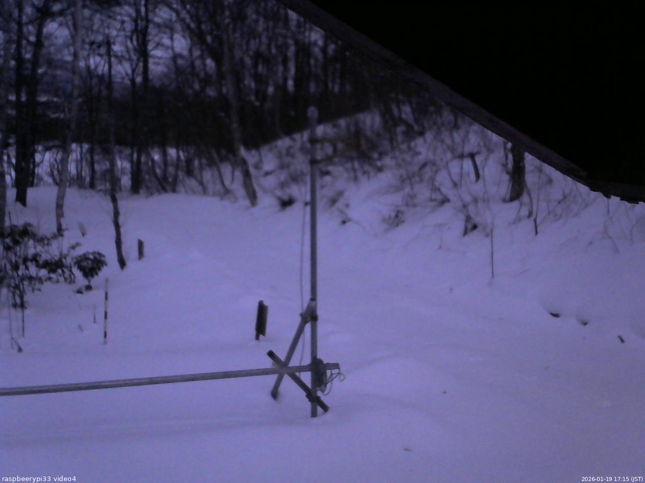 長野県菅平高原 ゆたか山荘 東側(坂下) 2026/01/19 17:15