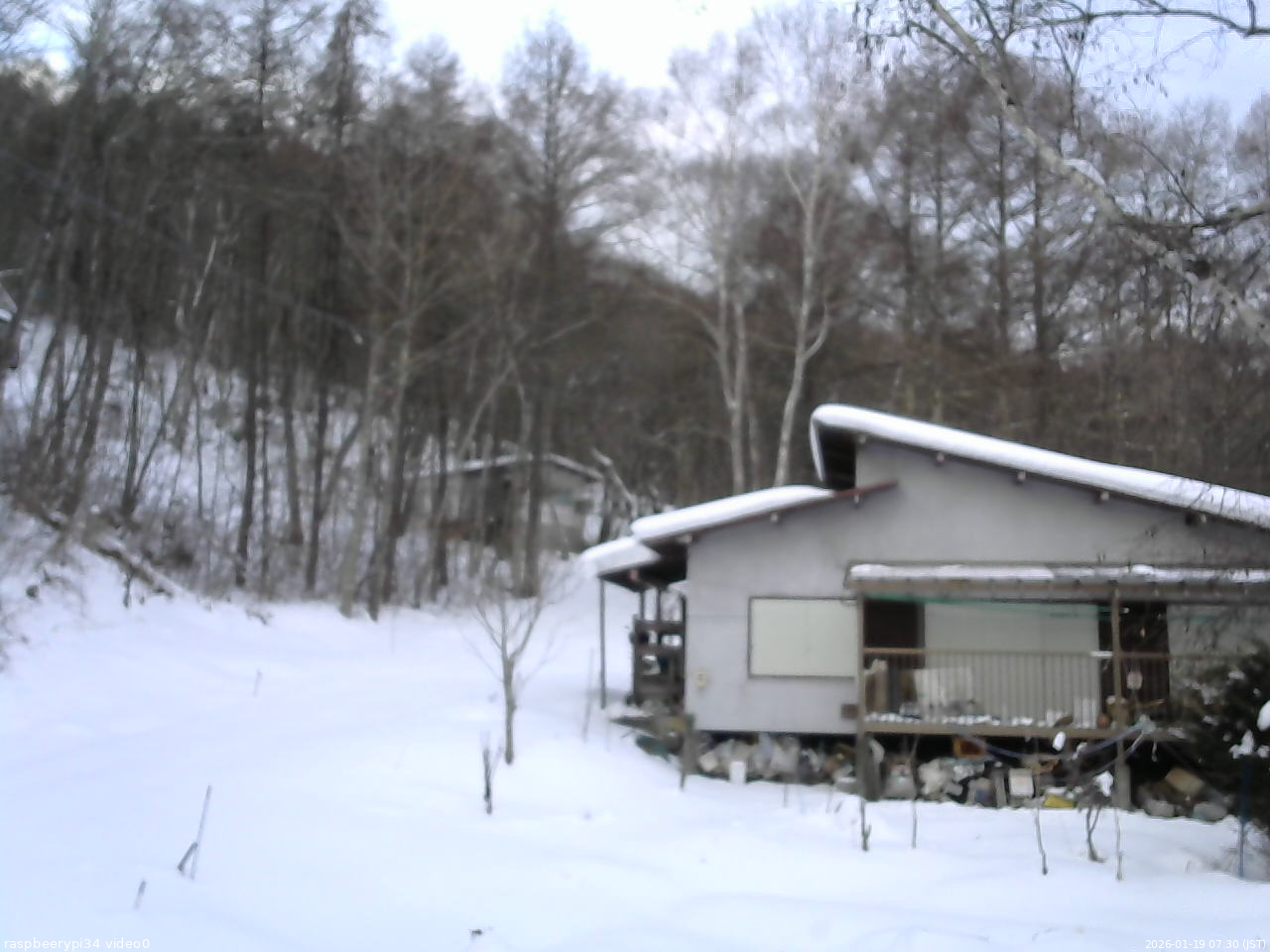 長野県菅平高原 ゆたか山荘 西側(坂上) 2026/01/19 07:30