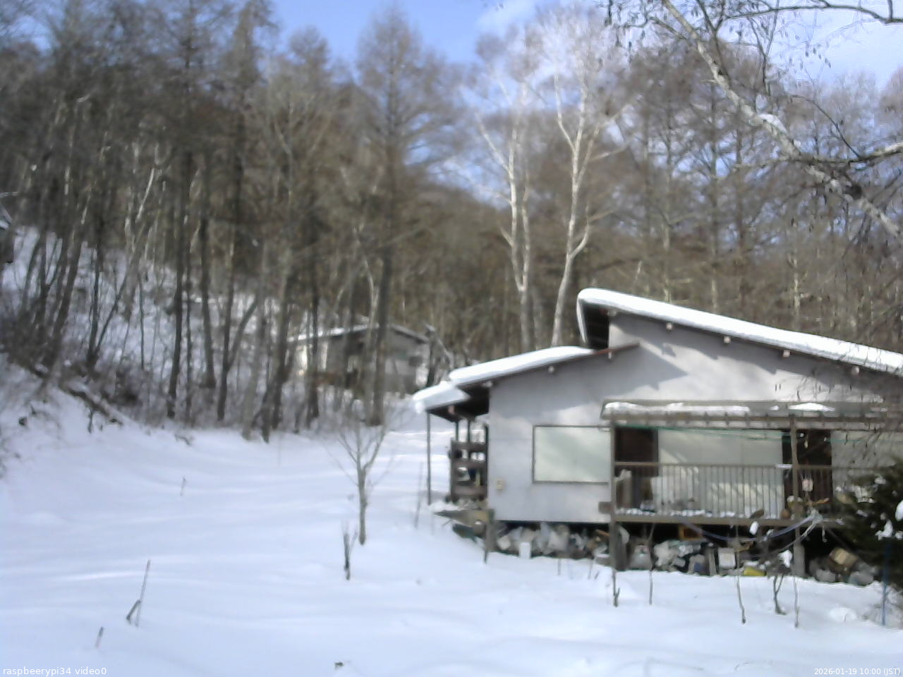 長野県菅平高原 ゆたか山荘 西側(坂上) 2026/01/19 10:00