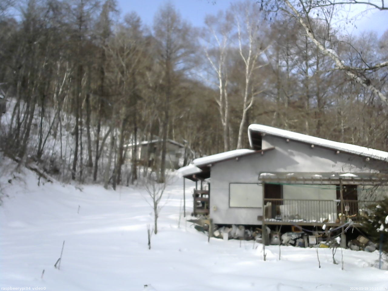 長野県菅平高原 ゆたか山荘 西側(坂上) 2026/01/19 10:15