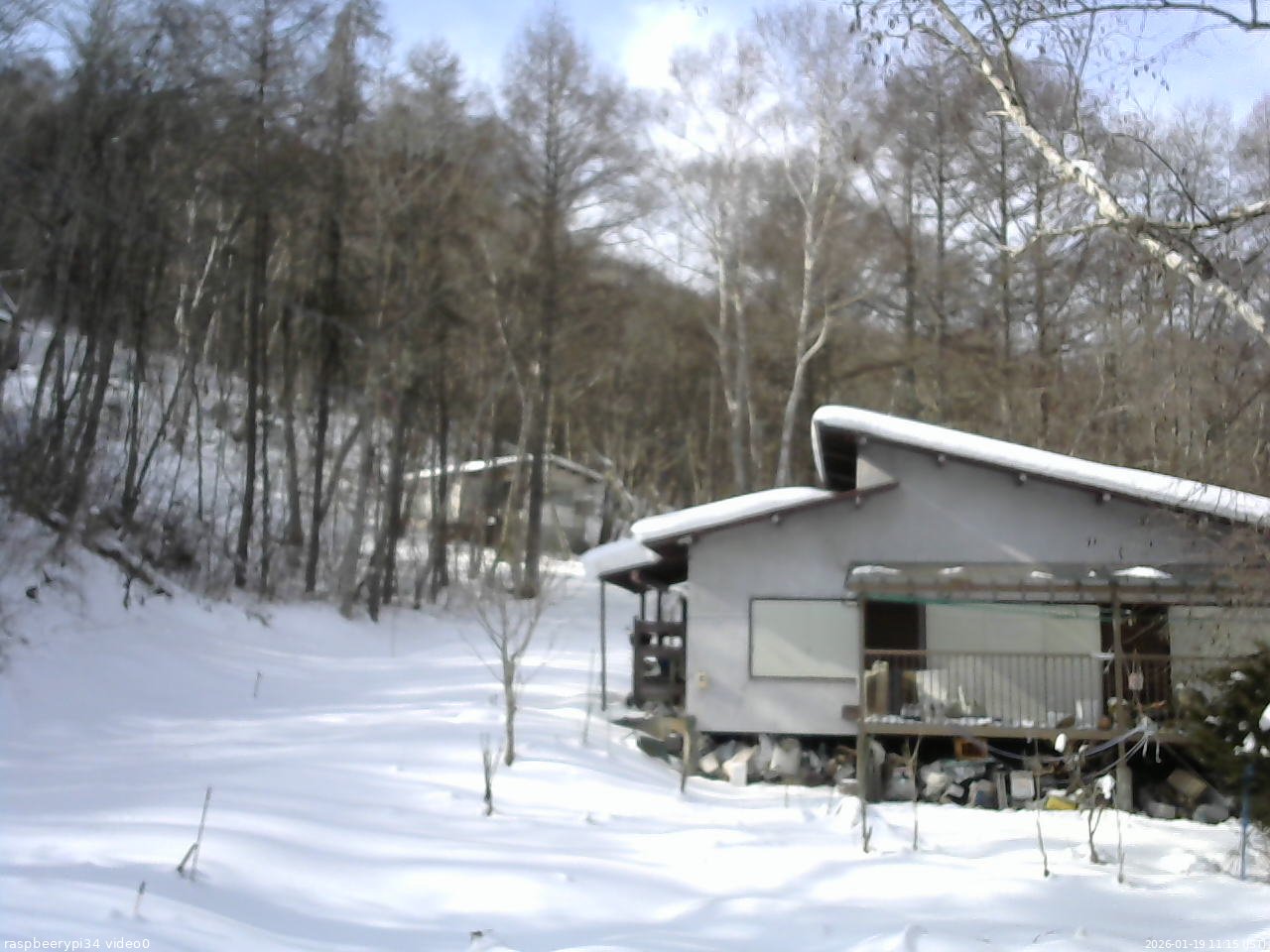 長野県菅平高原 ゆたか山荘 西側(坂上) 2026/01/19 11:15