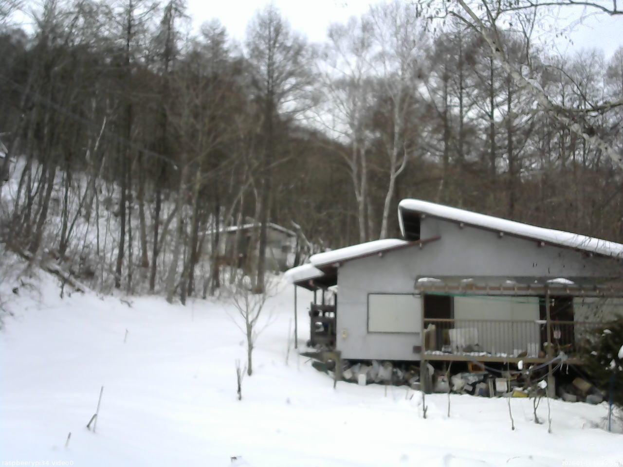 長野県菅平高原 ゆたか山荘 西側(坂上) 2026/01/19 11:45