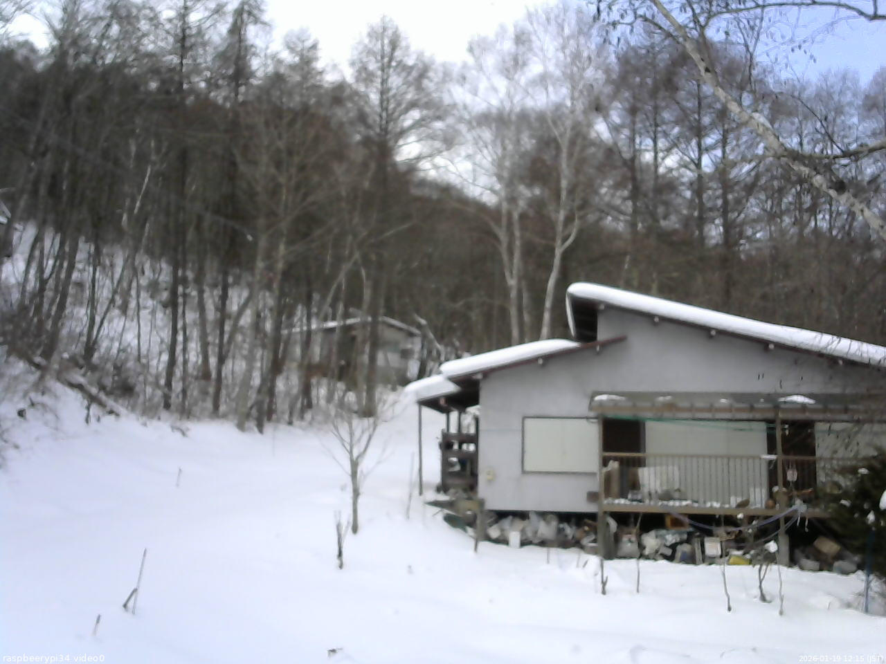 長野県菅平高原 ゆたか山荘 西側(坂上) 2026/01/19 12:15