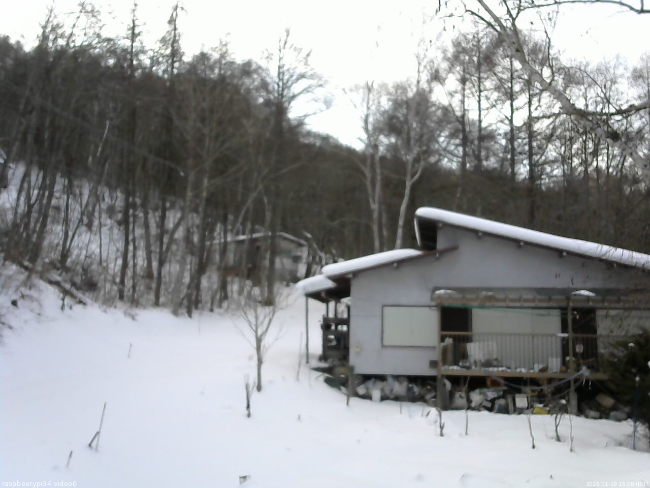 長野県菅平高原 ゆたか山荘 西側(坂上) 2026/01/19 15:00