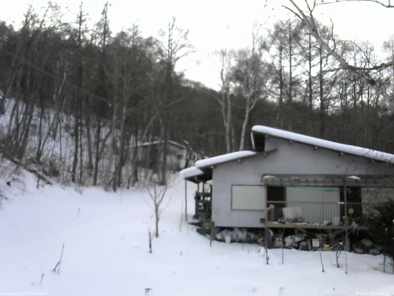 長野県菅平高原 ゆたか山荘 西側(坂上) 2026/01/19 15:45