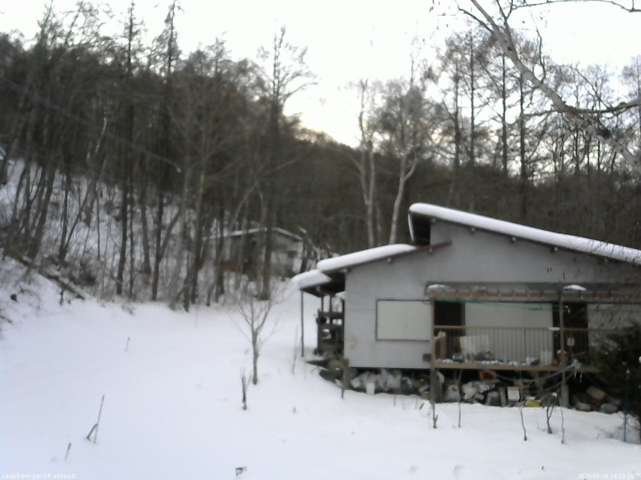 長野県菅平高原 ゆたか山荘 西側(坂上) 2026/01/19 16:15
