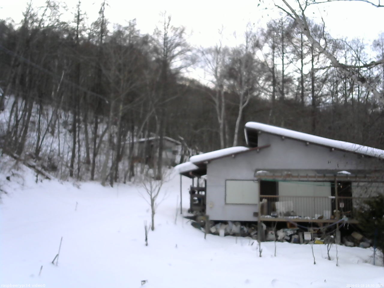 長野県菅平高原 ゆたか山荘 西側(坂上) 2026/01/19 16:30