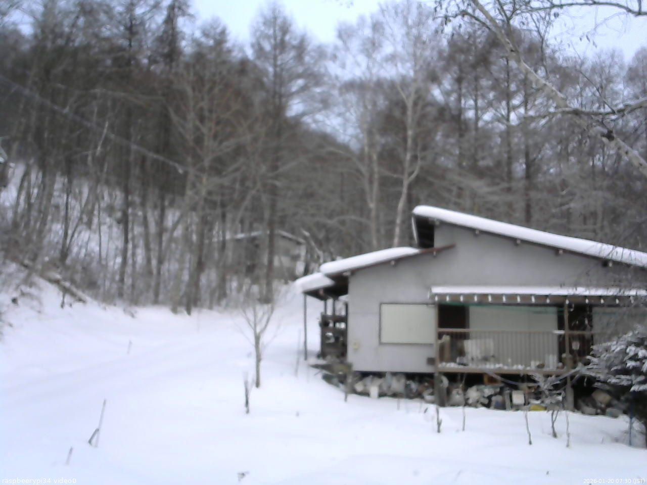 長野県菅平高原 ゆたか山荘 西側(坂上) 2026/01/20 07:30