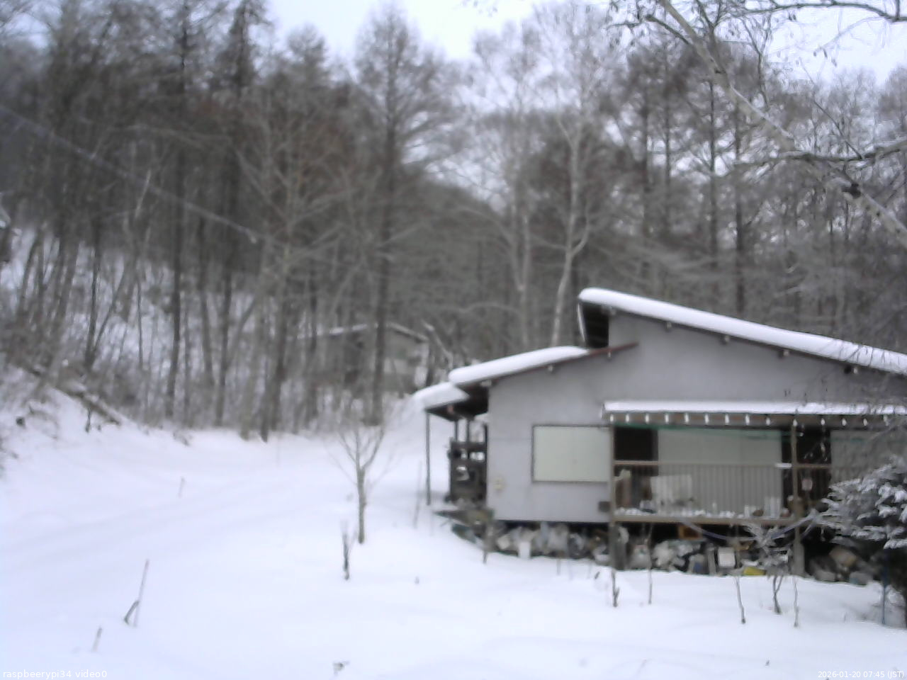 長野県菅平高原 ゆたか山荘 西側(坂上) 2026/01/20 07:45