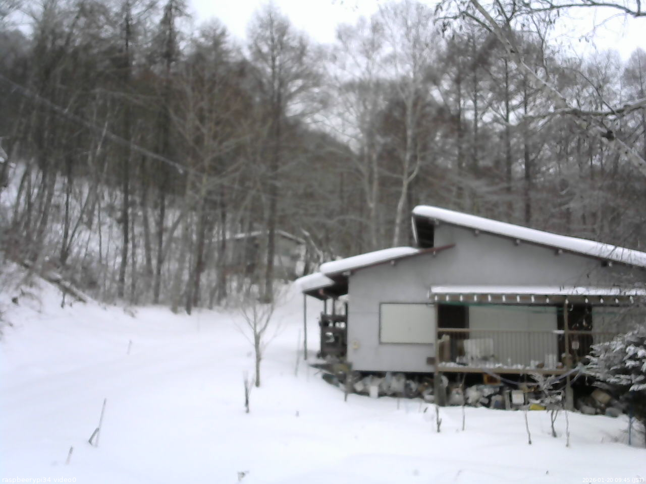 長野県菅平高原 ゆたか山荘 西側(坂上) 2026/01/20 09:45