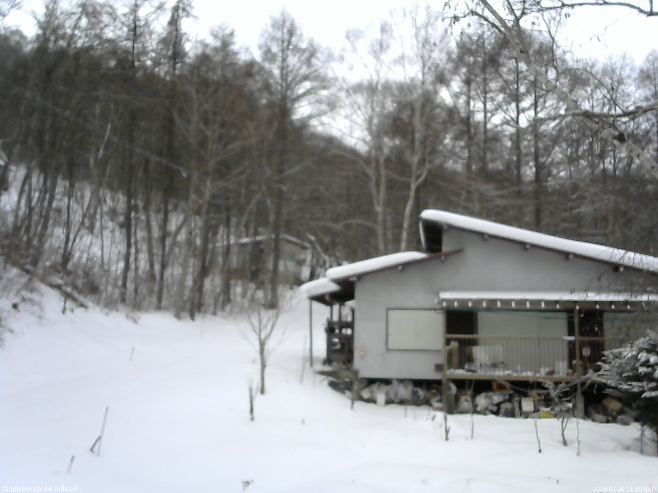 長野県菅平高原 ゆたか山荘 西側(坂上) 2026/01/20 11:30