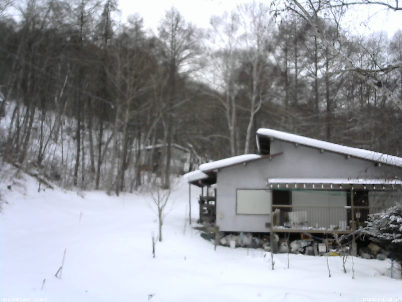 長野県菅平高原 ゆたか山荘 西側(坂上) 2026/01/20 14:15