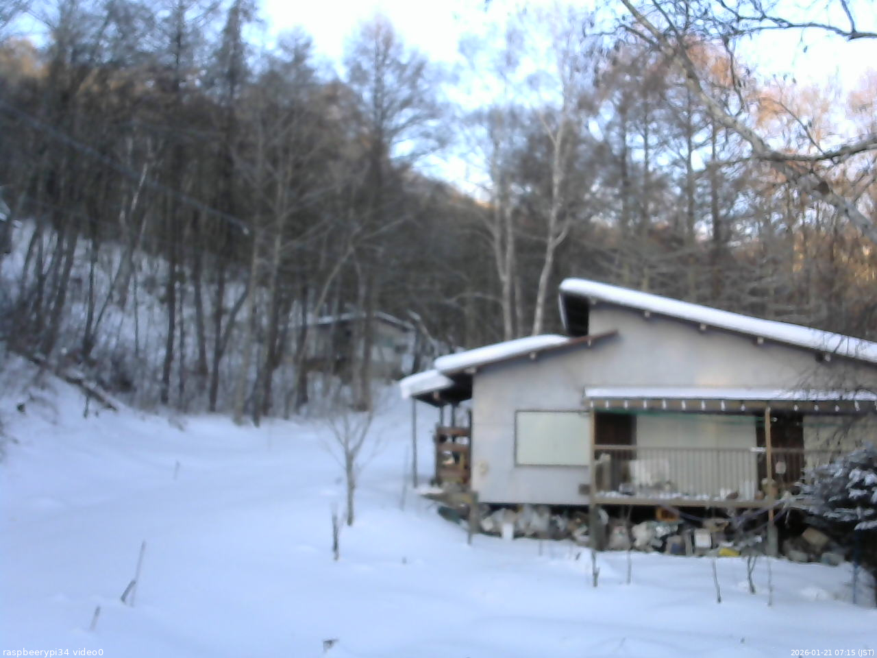 長野県菅平高原 ゆたか山荘 西側(坂上) 2026/01/21 07:15