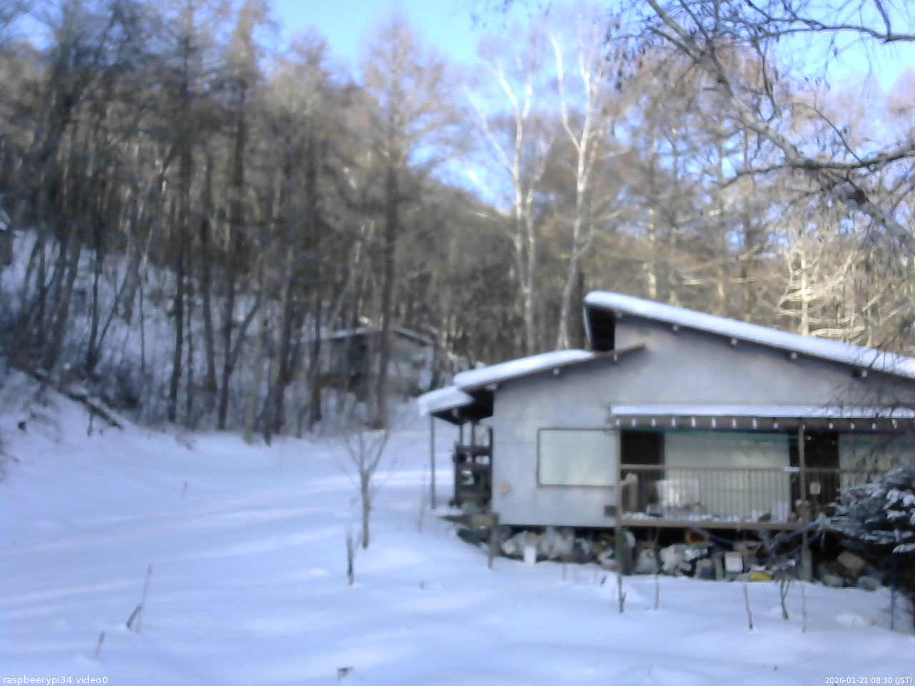 長野県菅平高原 ゆたか山荘 西側(坂上) 2026/01/21 08:30