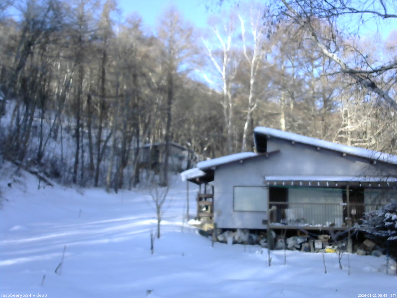 長野県菅平高原 ゆたか山荘 西側(坂上) 2026/01/21 08:45